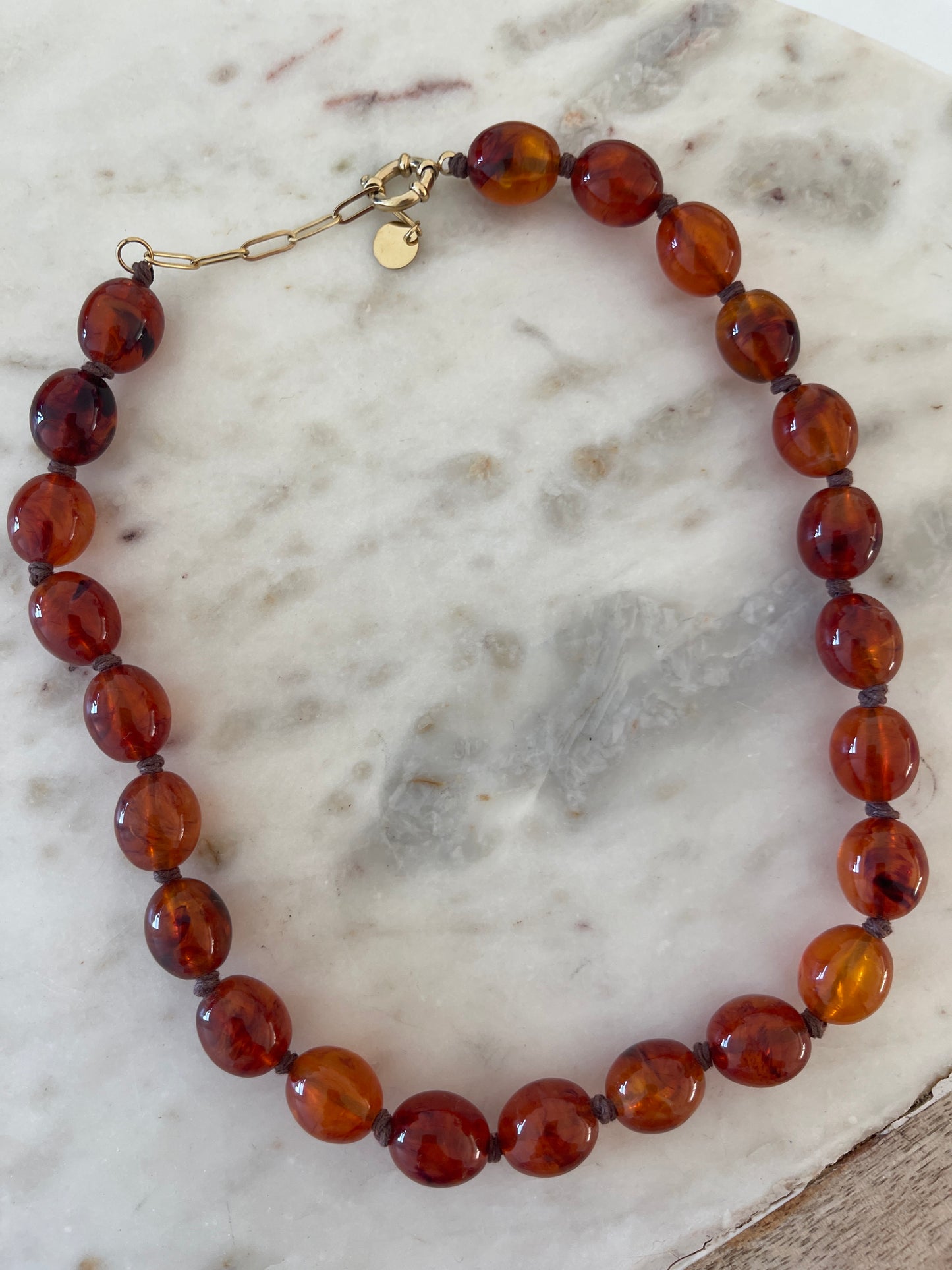 Collier petites perles ambre