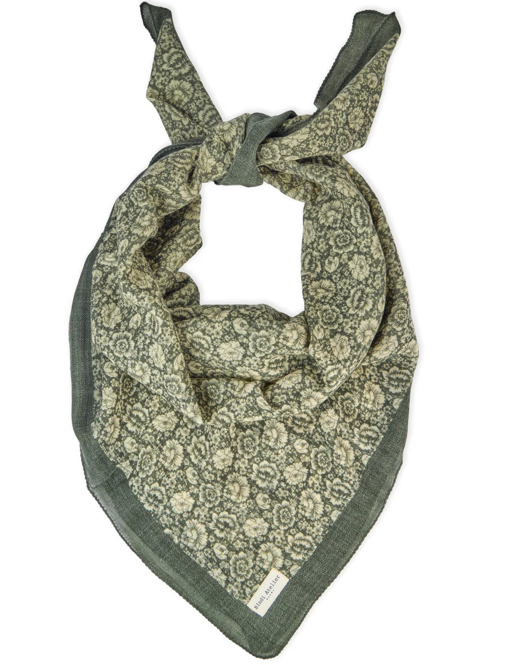 Foulard en laine - Frieda Khaki Atelier Bindi