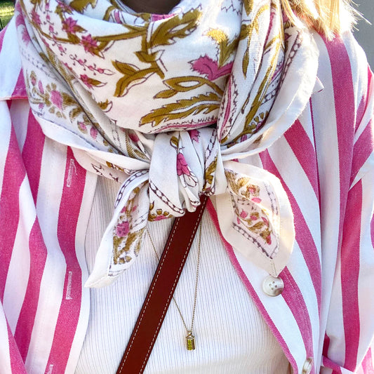 FOULARD ADULTE DELHI CERISIER 100 CM So Family