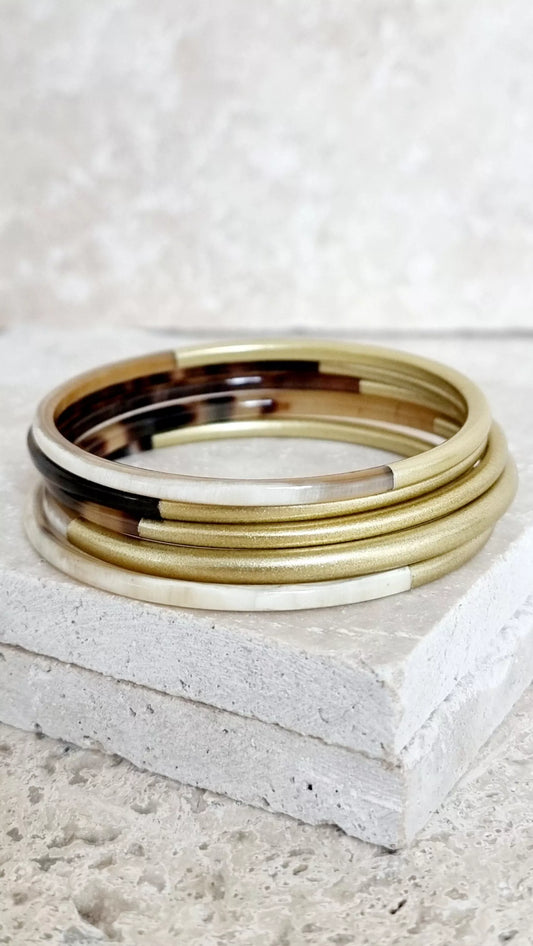 Bracelet Jonc Corne - 3 mm - Duo Gold