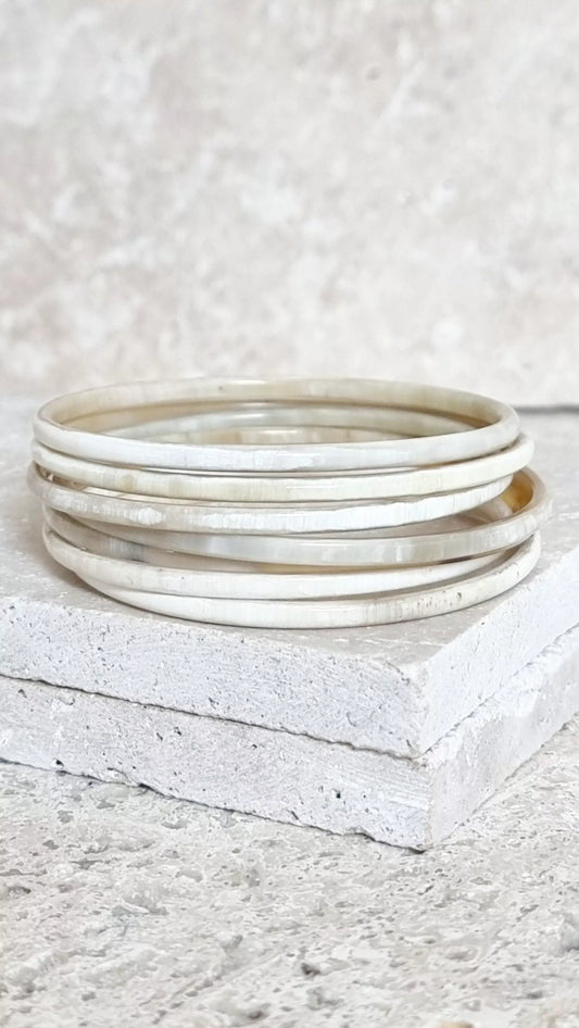 Bracelet Jonc Corne - 3 mm - Natural Blond