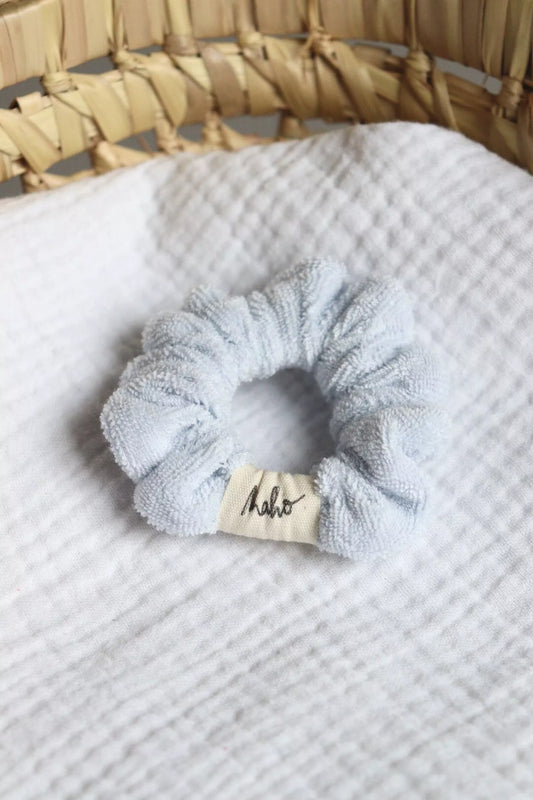 Chouchou Gaby éponge Bleu Brume