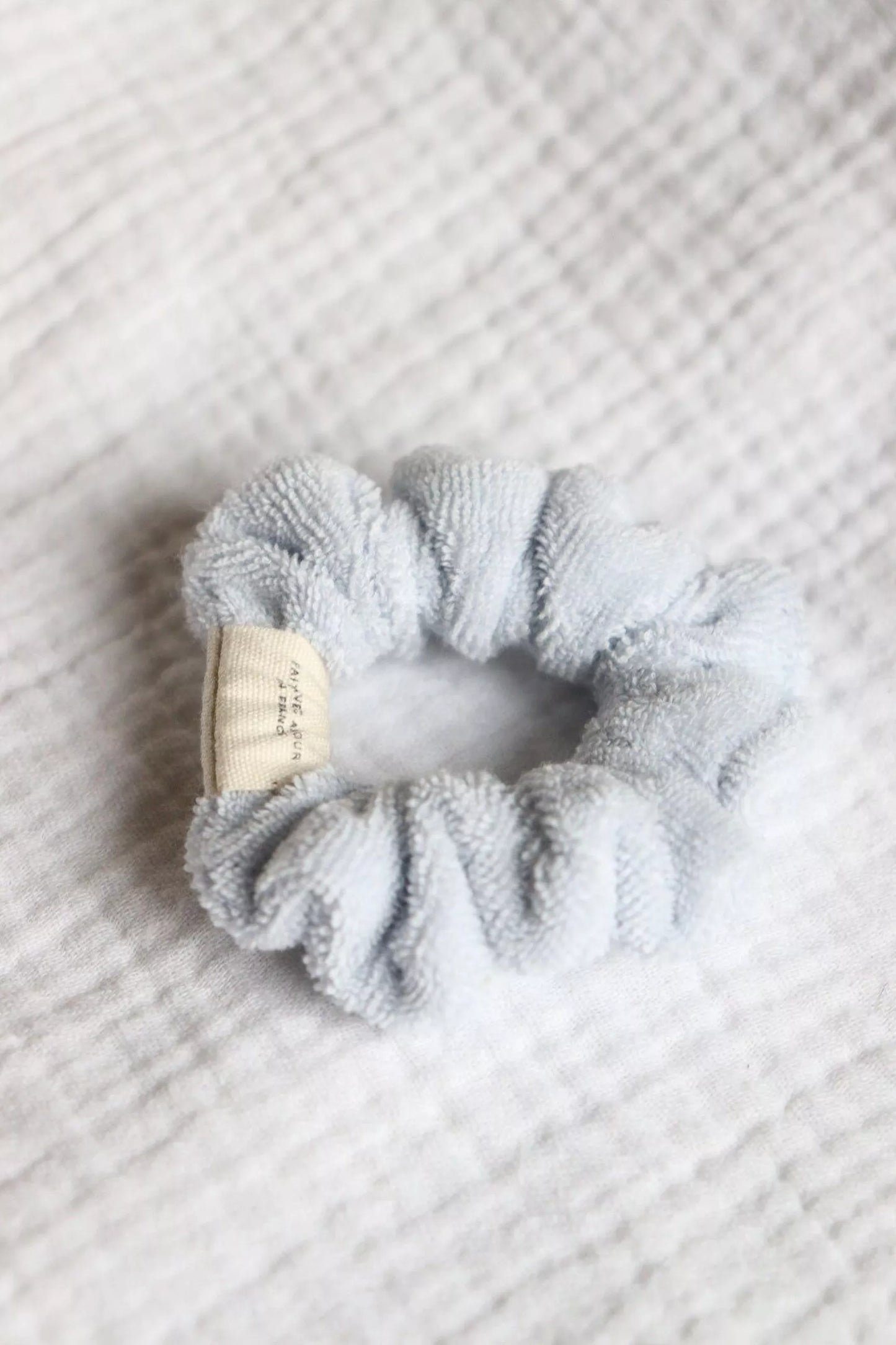 Chouchou Gaby éponge Bleu Brume