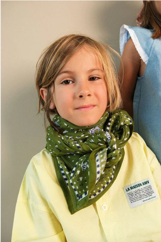 FOULARD ZEBRA KAKI maison Augustin