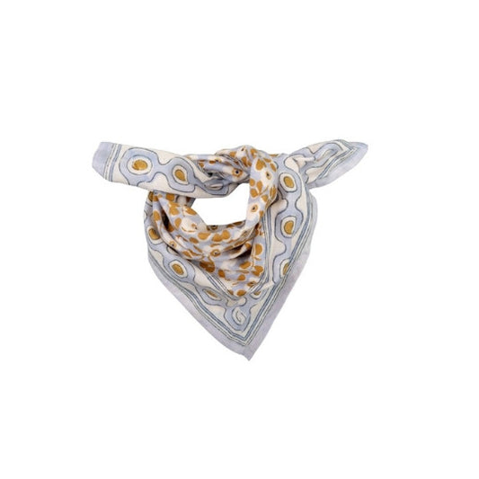 Foulard mon petit indispensable flower seventies - light blue Love Explorers