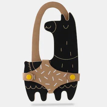 Ardoise lama en bois, jouet éducatif