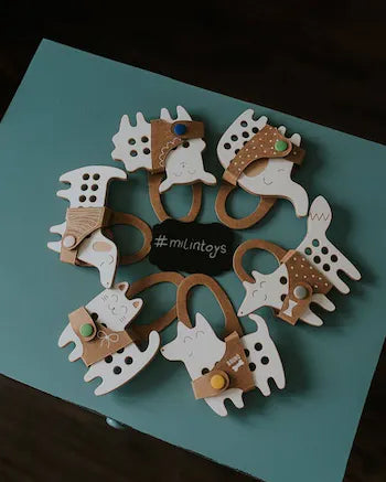 Jouet de laçage le renard, jouet Montessori