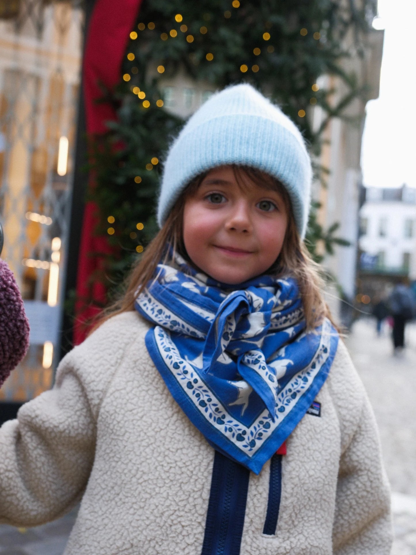 FOULARD ADULTE 100cm TECKEL BLUE Maison Augustin