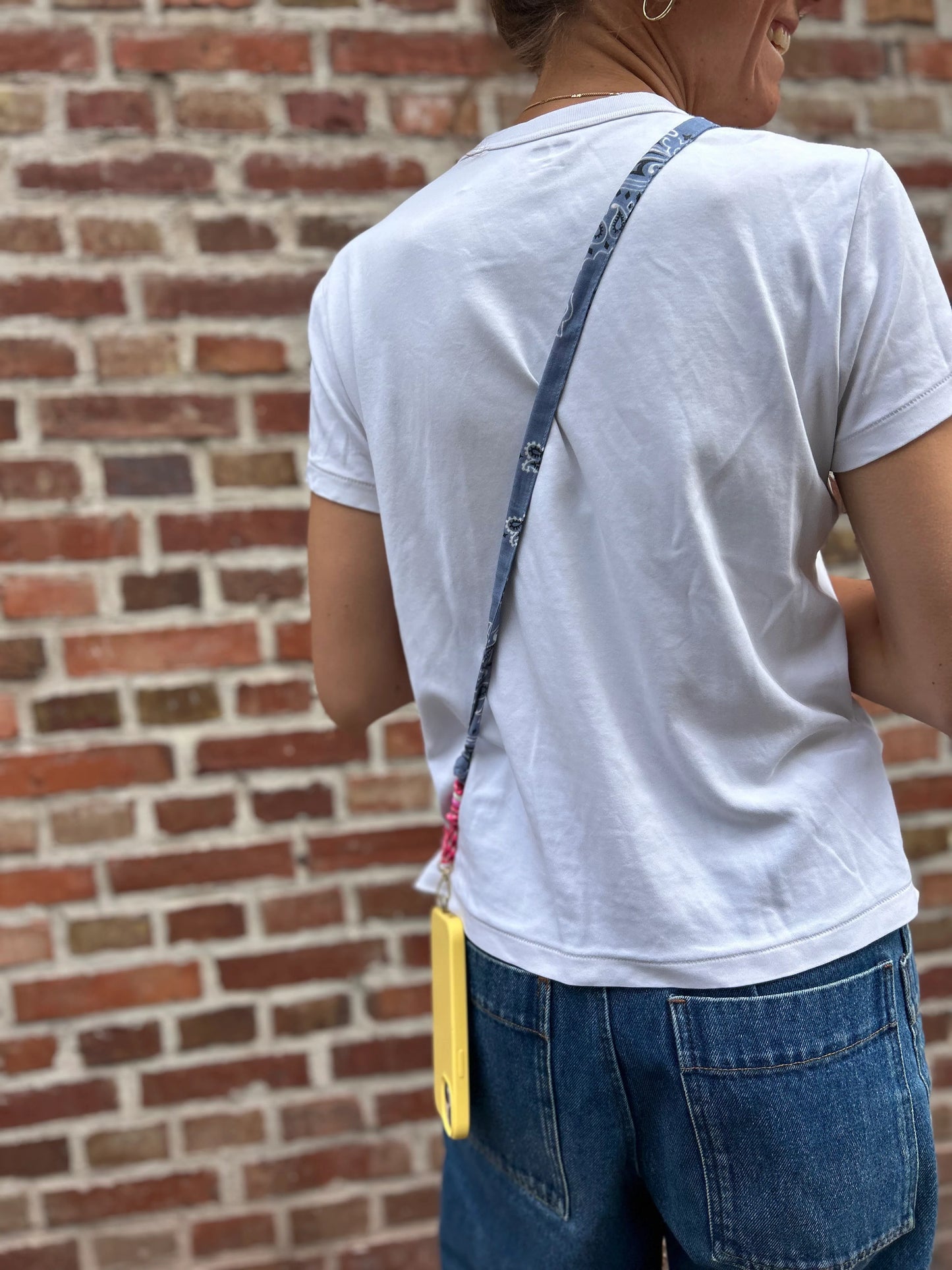 Cordon porte téléphone Chambray Maison Saussure