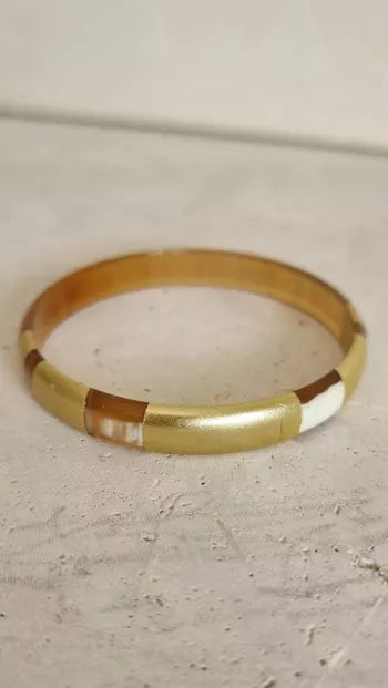 Bracelet Jonc Corne – Gold - 1 cm