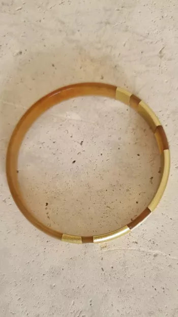 Bracelet Jonc Corne – Gold - 1 cm