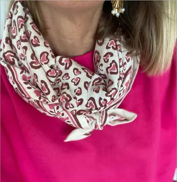 Foulard Adulte Leo Cerise maison Augustin