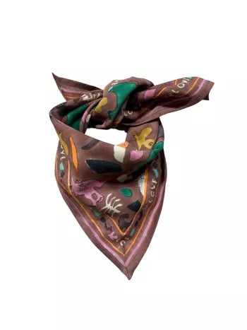 Foulard Bébé Enfant DINO CARAMEL 50 cm Maison Augustin