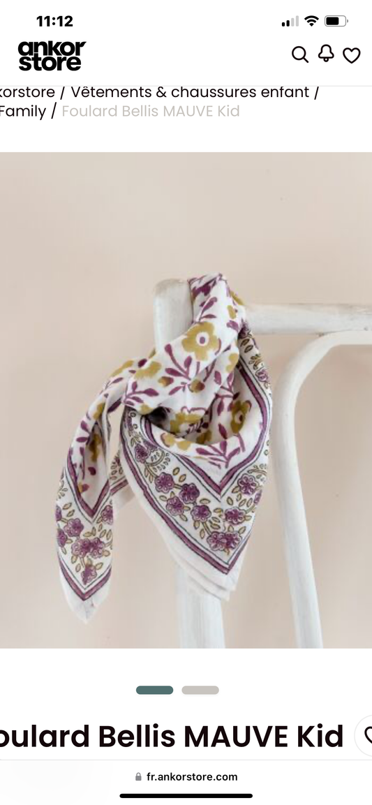 Foulard Bellis MAUVE Kid So Family