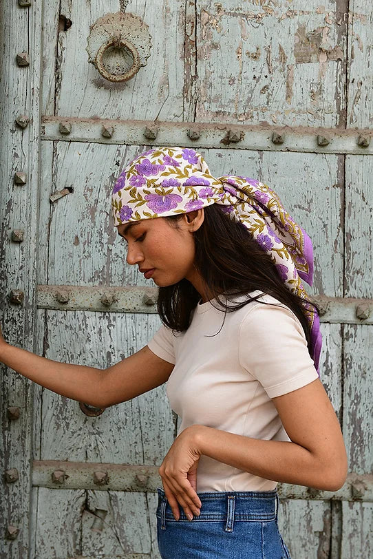 Petit foulard AUGUSTE Lilas