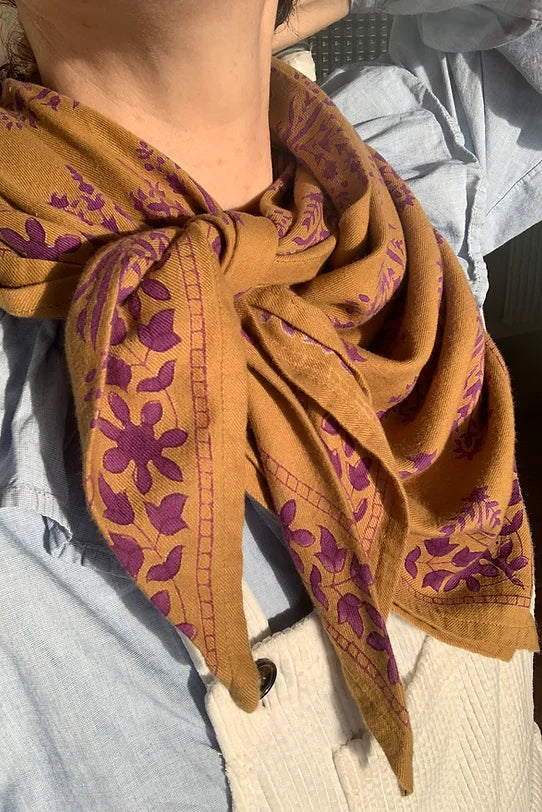 Petit foulard GALATIE Caramel