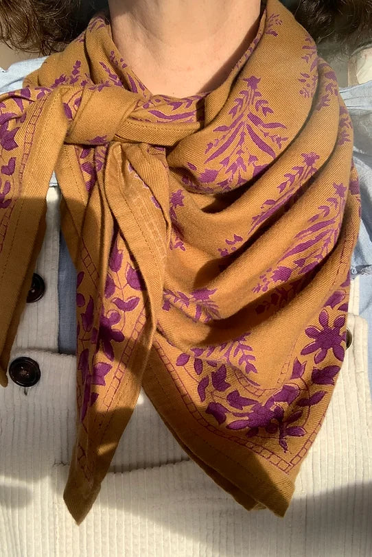 Petit foulard GALATIE Caramel