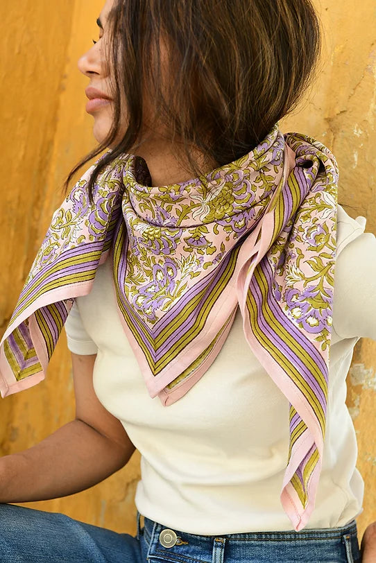 Grand foulard CONSTANTINE Rose