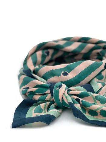 Grand foulard adulte Stripe & Love - Orage