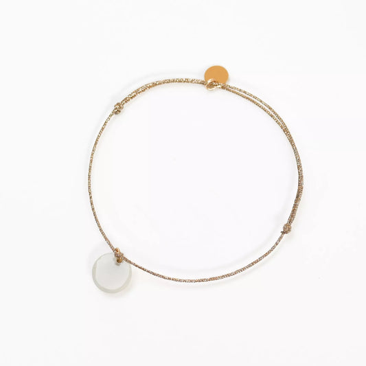 Bracelet Médaillon Chance cordon doré