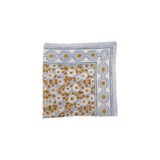 Foulard mon petit indispensable flower seventies - light blue Love Explorers