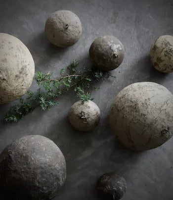 Boule papier mâché sable